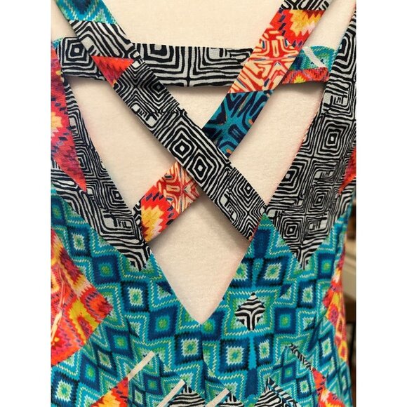 Amanda‎ Uprichard Silk Tank Top Small Blouse Geometric Print - Picture 7 of 7